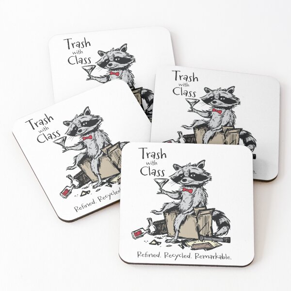 Item preview, Funny Sarcastic Humor Raccoon Trash with Class designed and sold by whyitsme.
