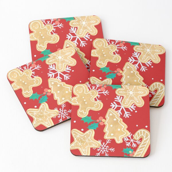 Item preview, Christmas Gingerbread Cookies on Red Background  designed and sold by Megaera8.
