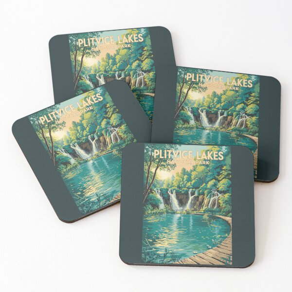 Item preview, Plitvice Lakes National Park Illustration Travel Art Vintage designed and sold by KrisSidDesigns.
