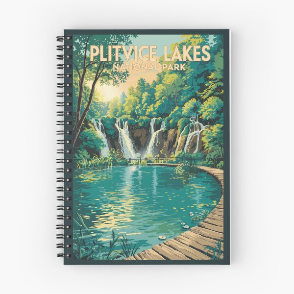 Item preview, Plitvice Lakes National Park Illustration Travel Art Vintage designed and sold by KrisSidDesigns.
