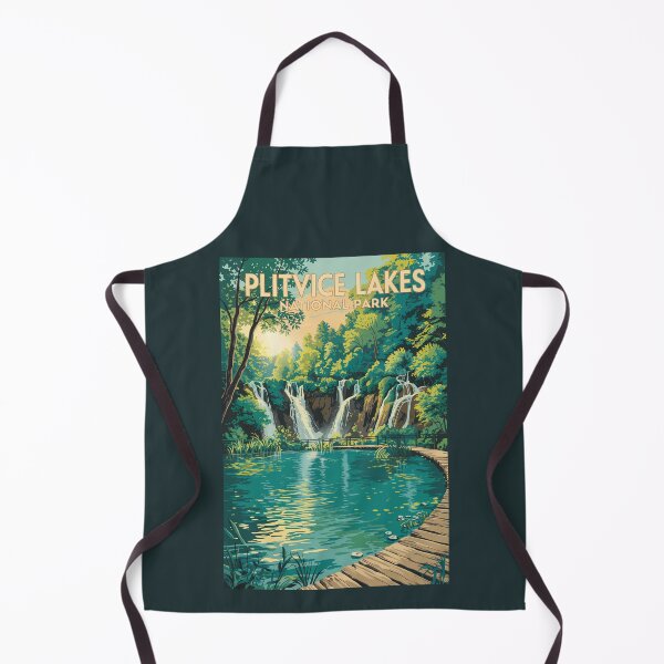 Item preview, Plitvice Lakes National Park Illustration Travel Art Vintage designed and sold by KrisSidDesigns.