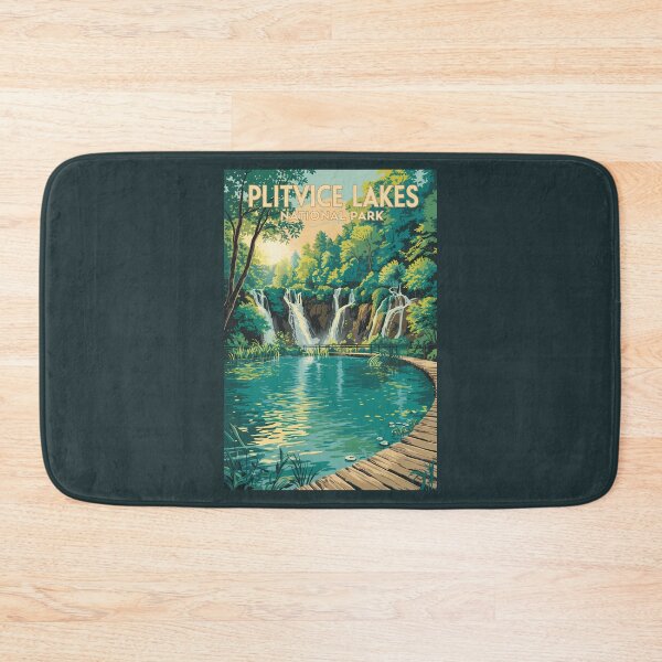 Item preview, Plitvice Lakes National Park Illustration Travel Art Vintage designed and sold by KrisSidDesigns.