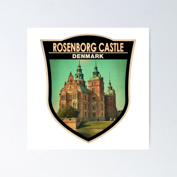 Item preview, Rosenborg Castle Denmark Travel Art Badge designed and sold by KrisSidDesigns.