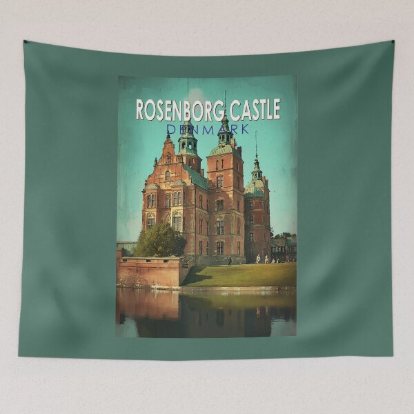 Item preview, Rosenborg Castle Denmark Illustration Travel Art Vintage designed and sold by KrisSidDesigns.