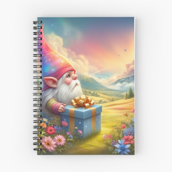 Item preview, Spring fantasy landscape with dwarf and a gift in a meadow ,Bloom Boom,Spring,floral designed and sold by Expressions-Sel.