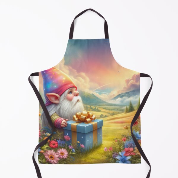 Item preview, Spring fantasy landscape with dwarf and a gift in a meadow ,Bloom Boom,Spring,floral designed and sold by Expressions-Sel.