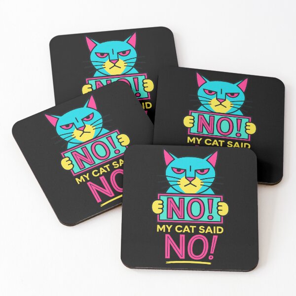 Item preview, NO, My Cat Said NO – Humorous Card for Cat Lovers – Aesthetic and Clever Design designed and sold by JustMeditateIt.