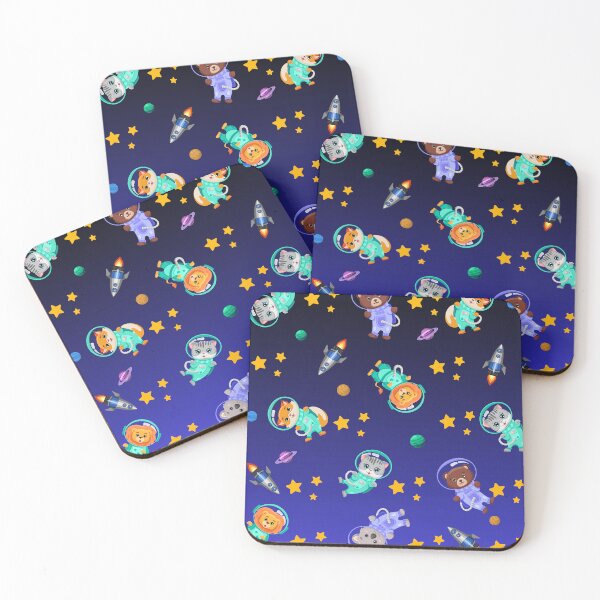 Item preview, space, cat, bear cub, lion cub, fox cub, koala, space astronaut. designed and sold by Oksanka21.