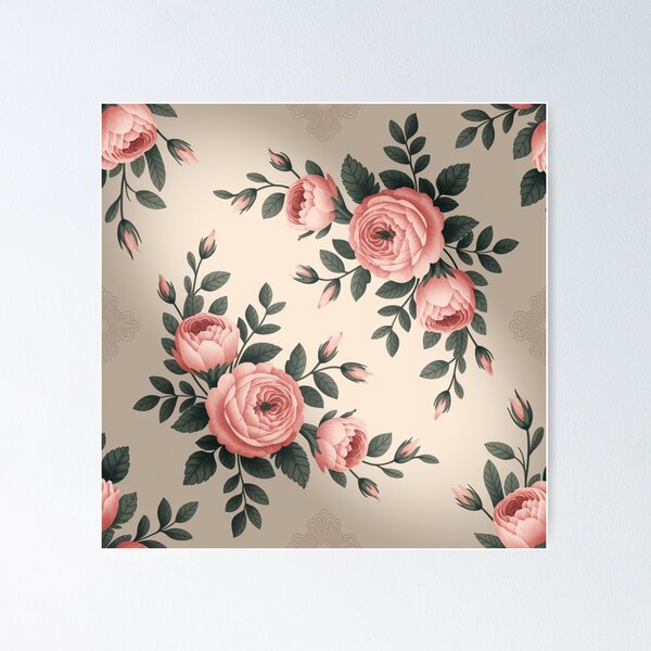 Item preview, Vintage floral pattern designed and sold by Ink And Inspire.