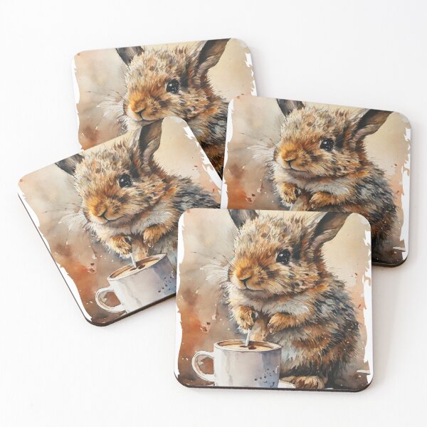 Item preview, Cute Little Animal with a Cup of Coffee designed and sold by Megaera8.