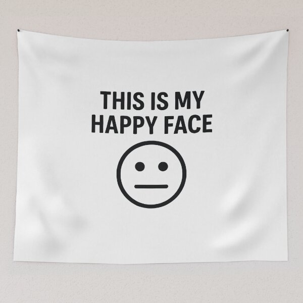 Item preview, This Is My Happy Face – Deadpan Humor Design designed and sold by negve.