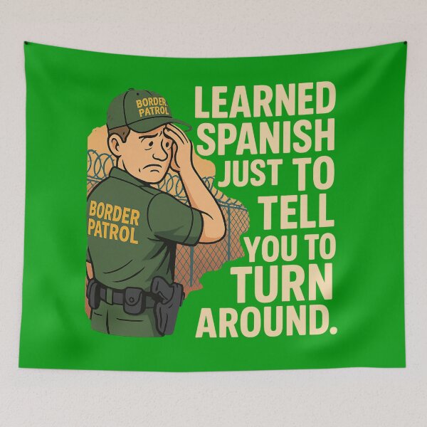 Item preview, Funny Border Patrol Officer – Confused But Still on Duty designed and sold by BestDetailer.