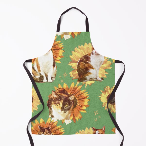 Item preview, Sunflower cat pattern designed and sold by pinkdrinksoul.