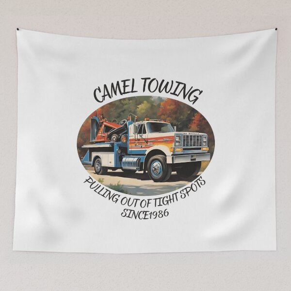 Item preview, Camel Towing "pulling out of tight spots" designed and sold by NicMacTees.