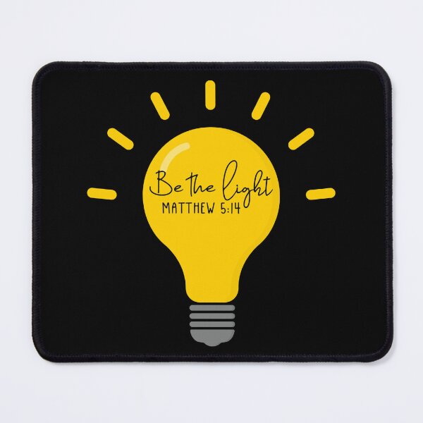 Item preview, Be the Light - Christian Faith Inspiration Matthew 5:14 (LIGHTBULB) BLACK designed and sold by Christian1iving.
