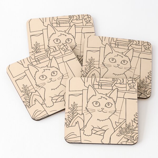 Item preview, Cute Cat in a Box – Line Art for Coloring Lovers designed and sold by Artitude Studio.