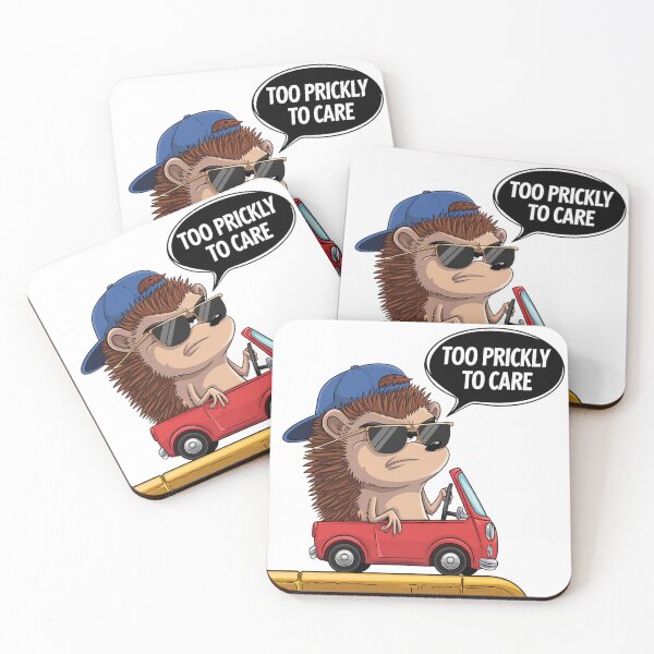 Item preview, Funny Too Prickly to Care Hedgehog Cartoon Design designed and sold by badburropress.