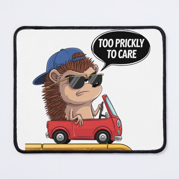 Item preview, Funny Too Prickly to Care Hedgehog Cartoon Design designed and sold by badburropress.