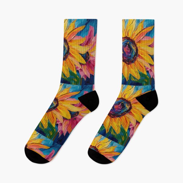 Item preview, Sunflower Symphony - Bold Strokes and Vibrant Colors in a Dynamic Dance of Blue designed and sold by OlfactoART Studio.