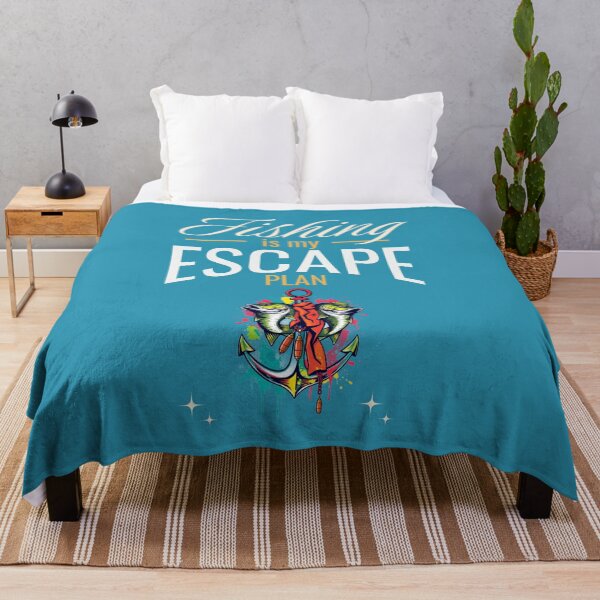 Item preview,  Fishing is my escape plan Bassfish Fishing Love Fishing Bait Vibrant designed and sold by justine-bmw.