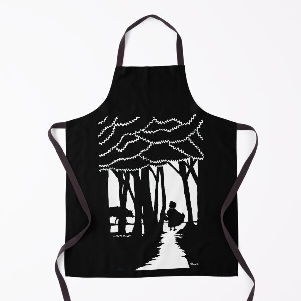 Item preview, Red Riding Hood - Walking to Grandma’s House - Black and White Silhouette - Fairytale designed and sold by rossartstudio.