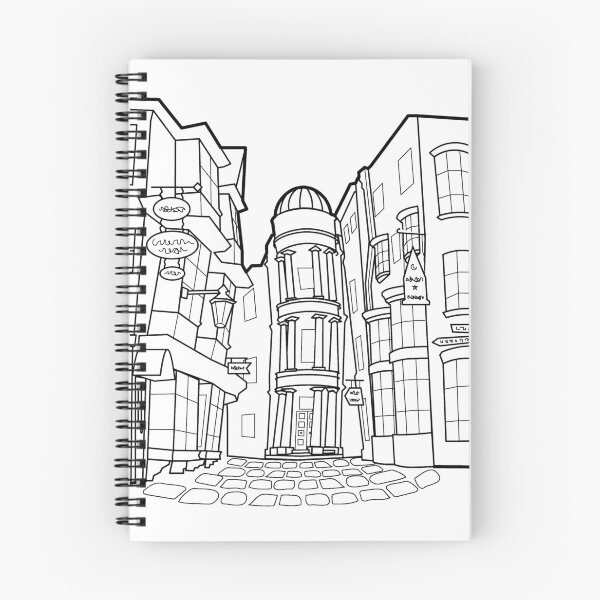 Item preview, HP Architecture - Diagon Alley Black and White designed and sold by Epicenter88.