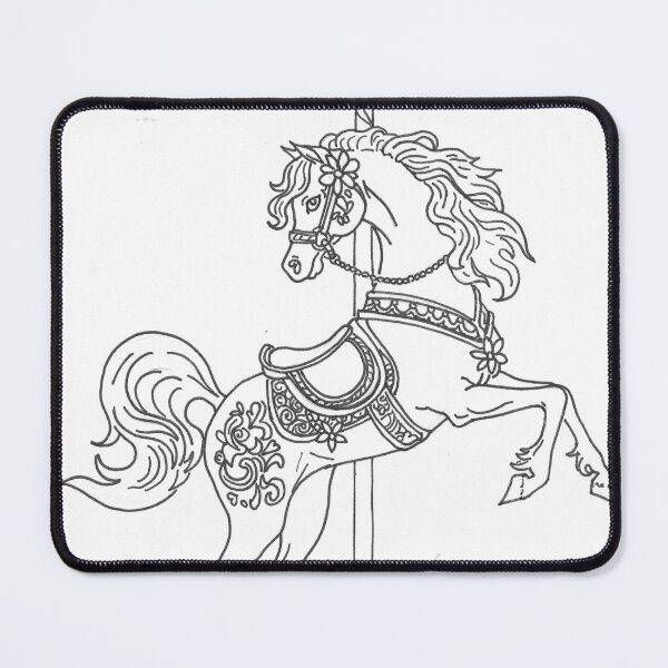 Item preview, Hand Drawn Carousel Horse 7 designed and sold by forbiddenclay.