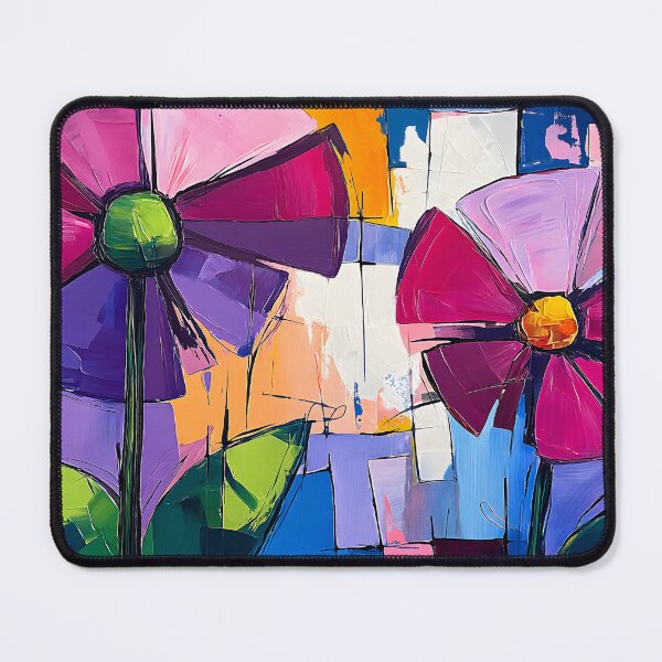 Item preview, Floral Radiance - Vibrant Blooms and Bold Geometric Shapes in a Colorful Abstract World designed and sold by OlfactoART Studio.