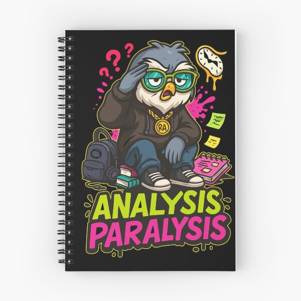 Item preview, Analysis Paralysis Owl – Funny Cartoon Design for Introverts designed and sold by Rebel Animal.