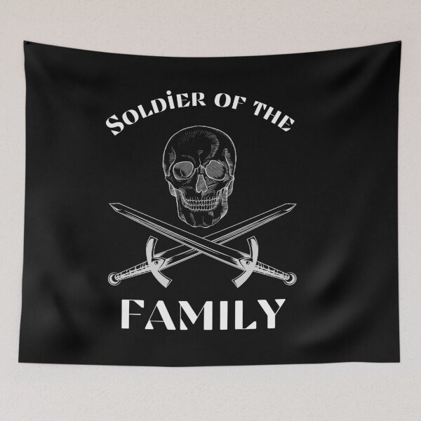 Item preview, Soldier Of The Family Crossed Swords Skeleton Design designed and sold by OldSkullDesigns.