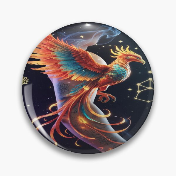 Item preview, Celestial Phoenix Arm Tattoo Design – Fiery Mythical Bird in Cosmic Space designed and sold by SqrDesign.