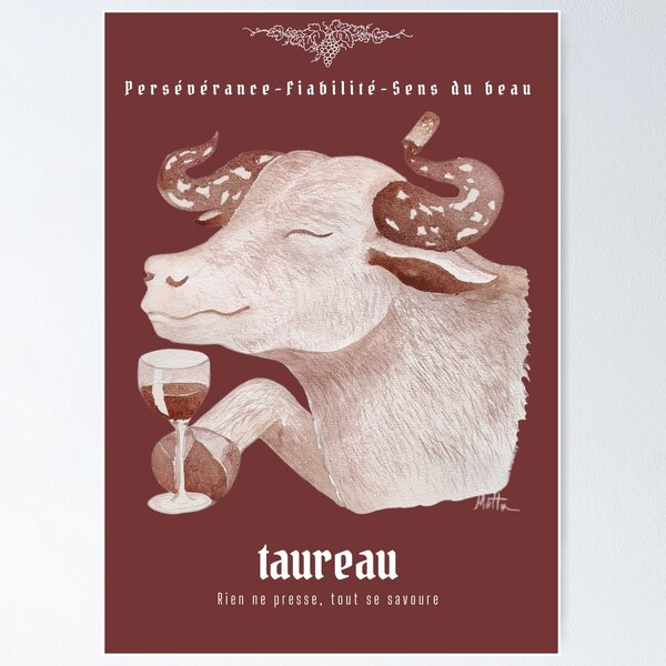 Item preview, Oeno-Astrology: Taurus in Wine designed and sold by vinsurtoile.