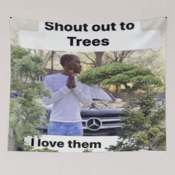 Item preview, Shout Out to Trees - I Love Them Meme designed and sold by dazza110.