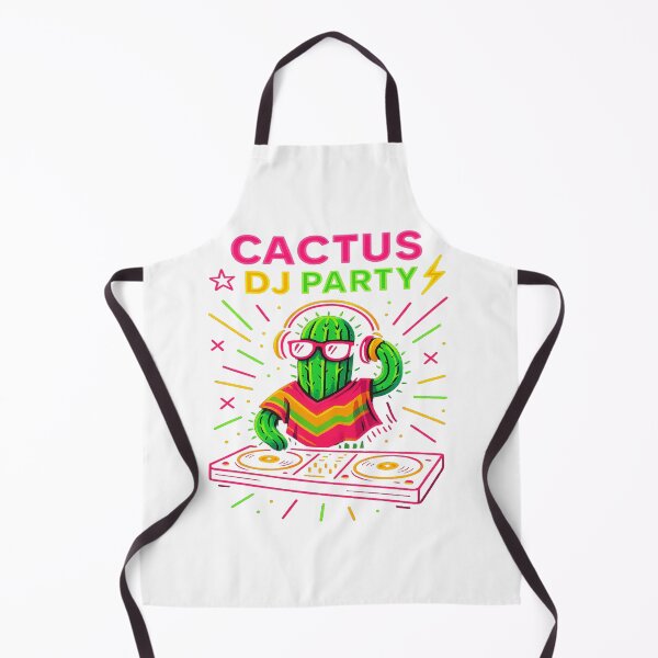 Item preview, Cactus DJ Party - Neon Rave Vibes designed and sold by POD DYNASTY | Original Print On Demand T-Shirt Graphics.