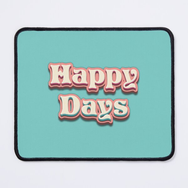 Item preview, ‘Happy Days’ retro-inspired typography designed and sold by trepiu.