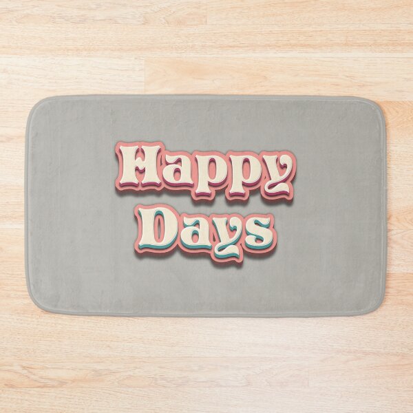 Item preview, ‘Happy Days’ retro-inspired typography designed and sold by trepiu.