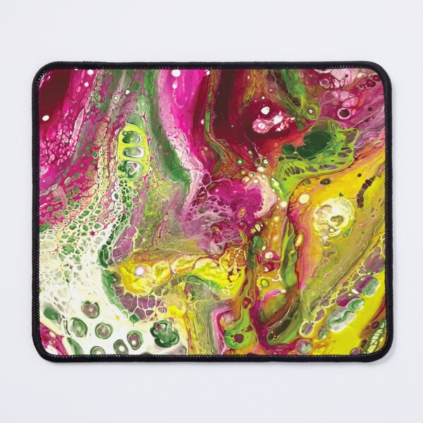 Item preview, Bold Magenta Lime Pour Painting designed and sold by Madeline Binder Art & Design.