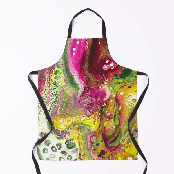 Item preview, Bold Magenta Lime Pour Painting designed and sold by Madeline Binder Art & Design.