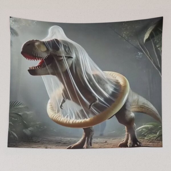 Item preview, Jurassic Protection - Dino Wrapped Meme designed and sold by dazza110.