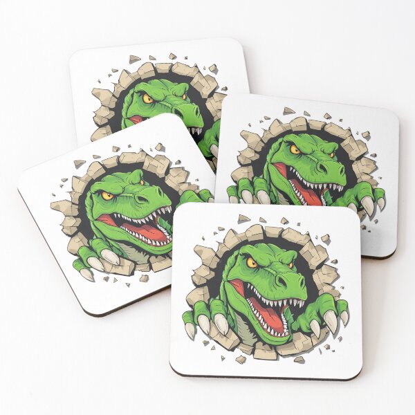 Item preview, Ferocious dinosaur breaking through the wall designed and sold by JonysCreativeDesigns.