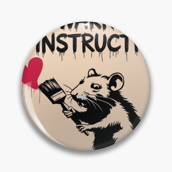 Item preview, Banksy Style Rat - No warning, no instructions designed and sold by 123ks.