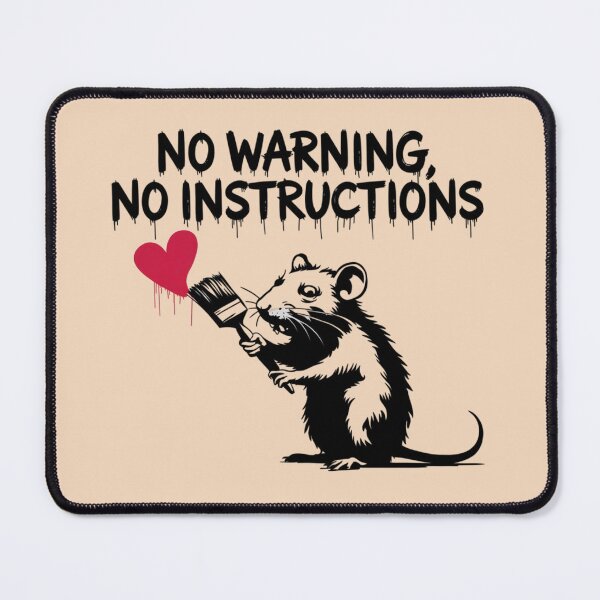 Item preview, Banksy Style Rat - No warning, no instructions designed and sold by 123ks.