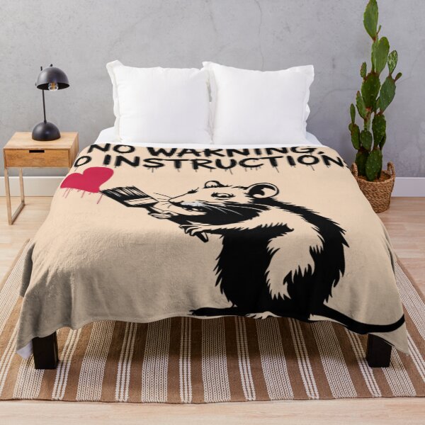 Item preview, Banksy Style Rat - No warning, no instructions designed and sold by 123ks.