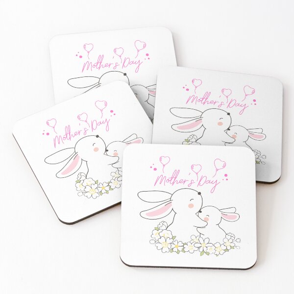 Item preview, Mother's Day Bunny Design – Cute Rabbit Mom and Baby Art designed and sold by chanshoping.