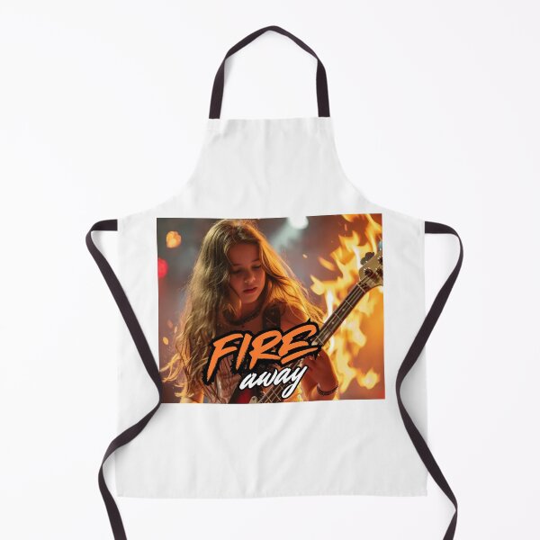 Item preview, Fire Away – Girl Rocking the Bass in Flames designed and sold by Artitude Studio.