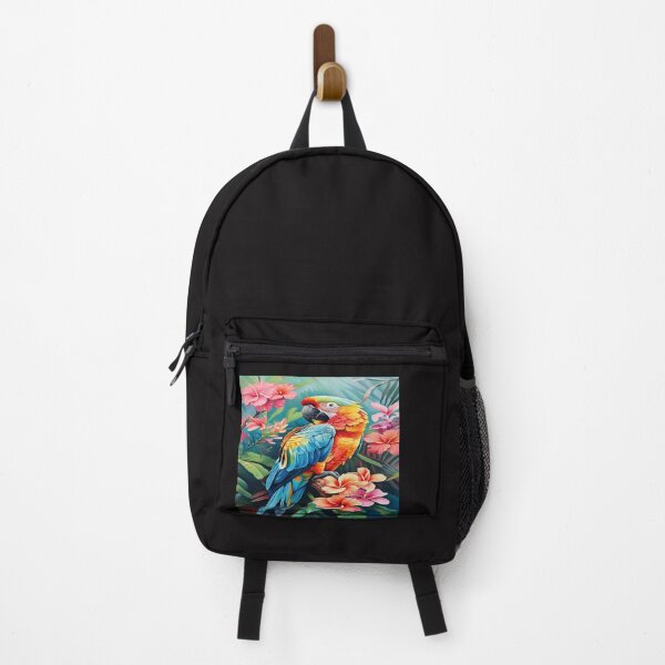 Item preview, Spring landscape with parrot with tropical flowers,Bloom Boom,Spring,floral designed and sold by Expressions-Sel.