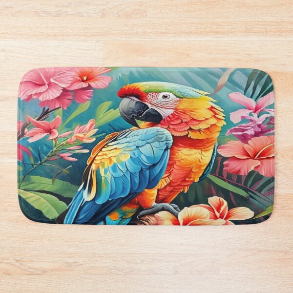 Item preview, Spring  landscape with parrot with tropical flowers,Bloom Boom,Spring,floral designed and sold by Expressions-Sel.