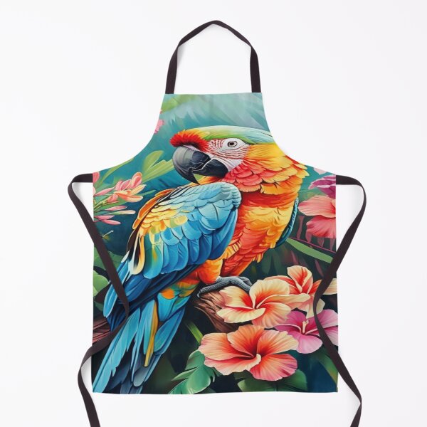 Item preview, Spring  landscape with parrot with tropical flowers,Bloom Boom,Spring,floral designed and sold by Expressions-Sel.