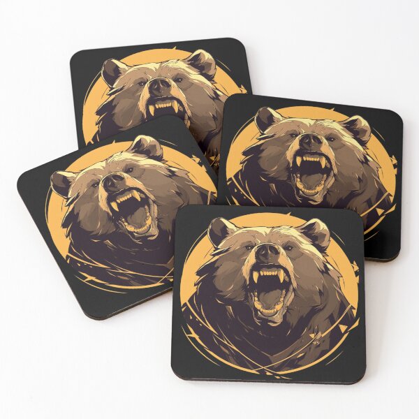 Item preview, Golden Angry Bear  designed and sold by SMARTKIT  DESIGNAGENCY.