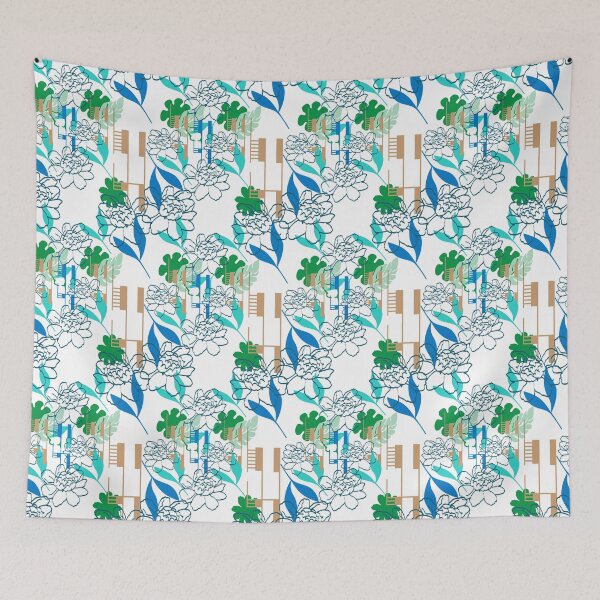 Item preview, Modern Floral Tropical Pattern Seamless Repeat designed and sold by Sharon Schwalbe.